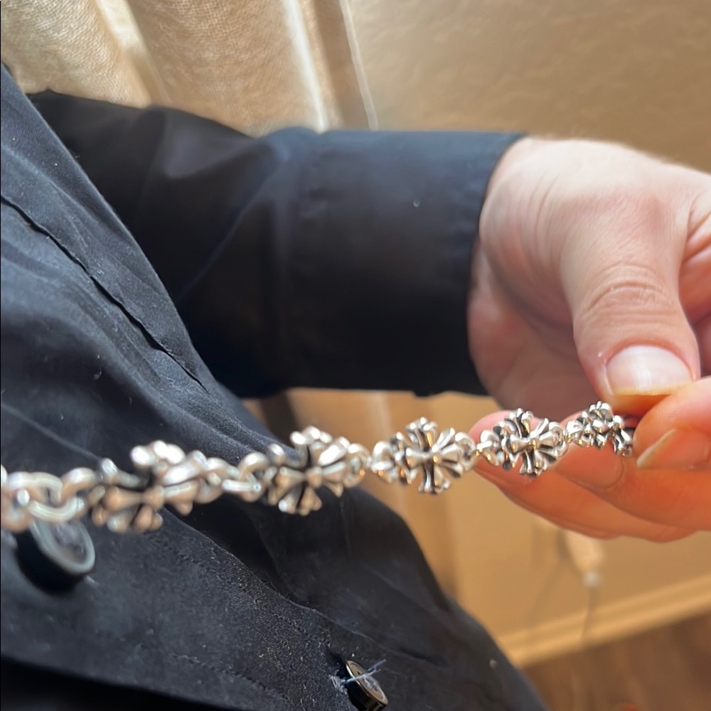 Chrome Hearts Silver Floral Bracelet